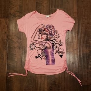 NWOT Ahoy Girl Rhinestone Pink Top